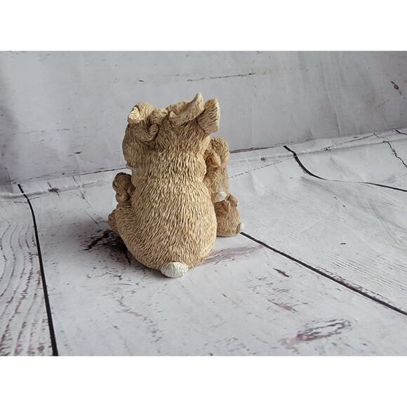 STONE CRITTERS Storyteller Bunny Rabbit with Babies Figurine Easter Spring Décor - Picture 6 of 10